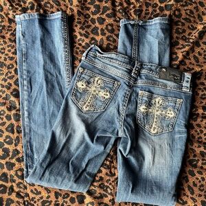 Y2K Cross Bedazzled Jeans